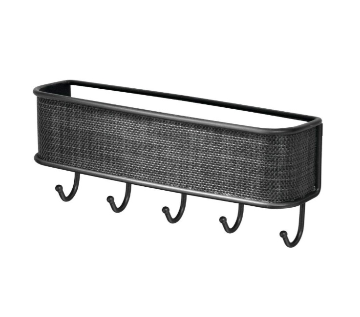 Kroklist med förvaring,, TWILLO WALL LETTER RACK, Svart