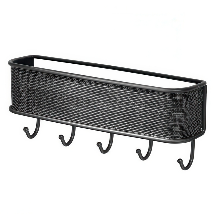 Kroklist med förvaring,, TWILLO WALL LETTER RACK, Svart