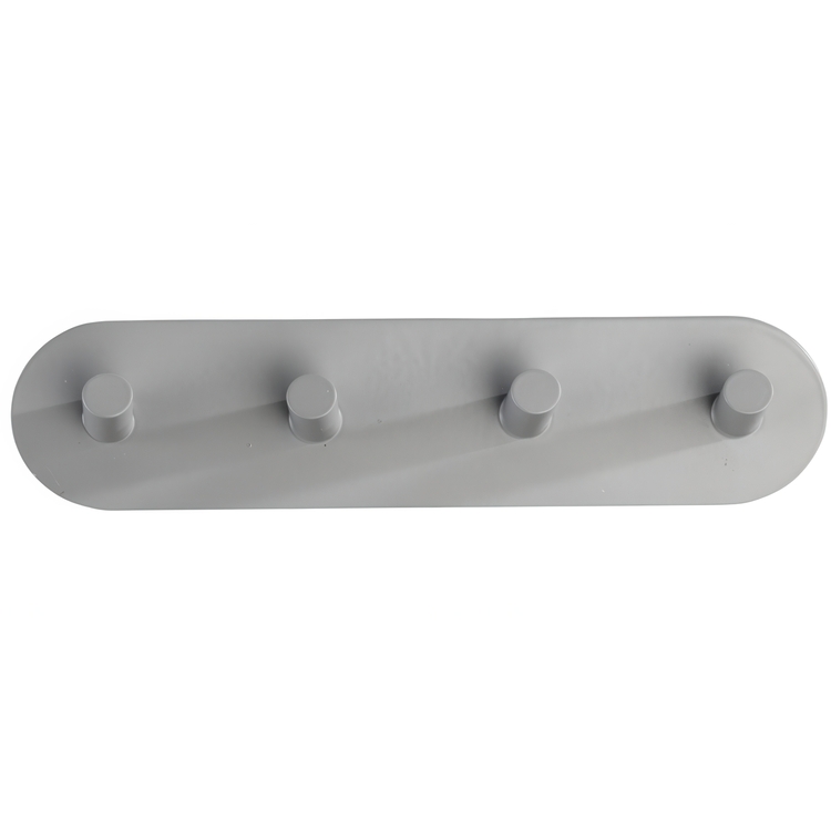 Kroklist, 4 krokar, Självhäftande, Metall, PIENCO QUADRO