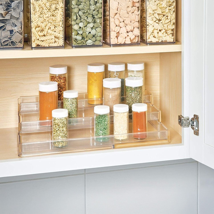 Kryddhylla i 3 plan, Utdragbar, ID CABINET ORGANIZER, 42,5 till 66,5 c
