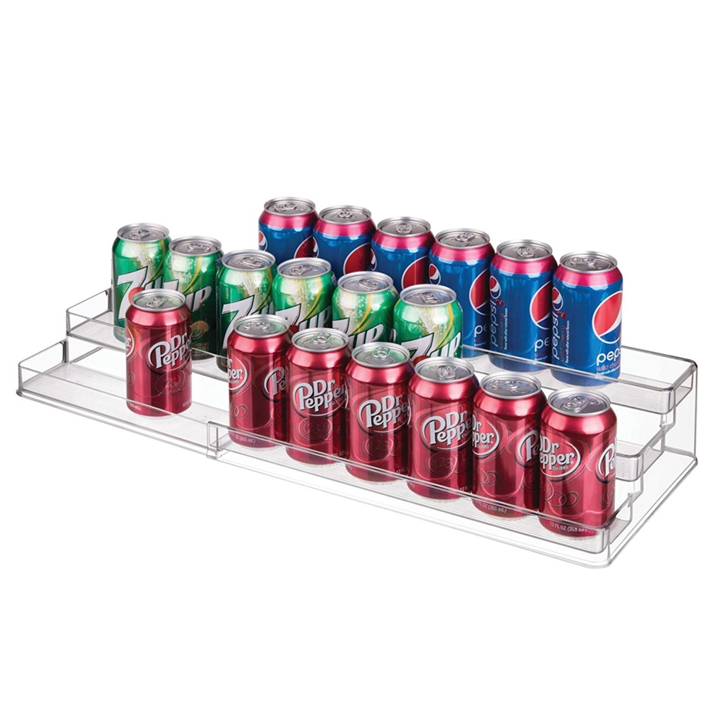 Kryddhylla i 3 plan, Utdragbar, ID CABINET ORGANIZER, 42,5 till 66,5 cm, Transparent
