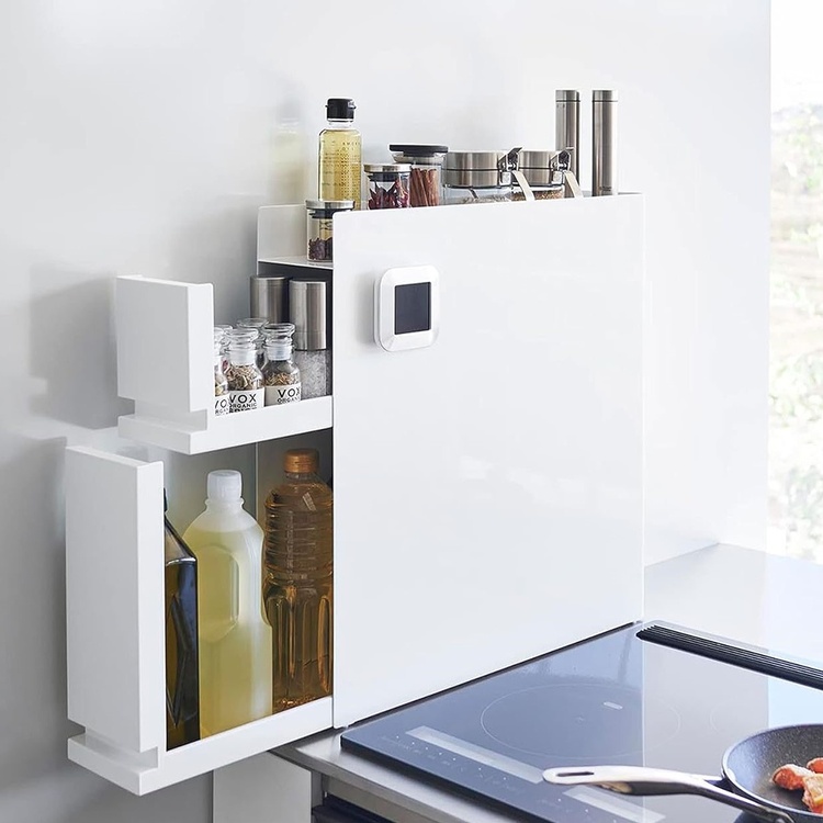 Kryddskåp för smala ytor, 2-TIERED PULL-OUT SEASONING RACK, 50 x 12,5 x H 52,5 cm, Yamazaki
