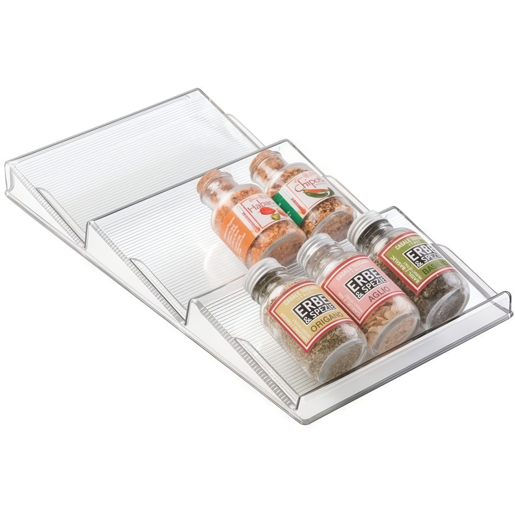 Kryddställ för låda, IN-DRAWER SPICE RACK, 21,6 x 42 x H 4 cm, Transparent