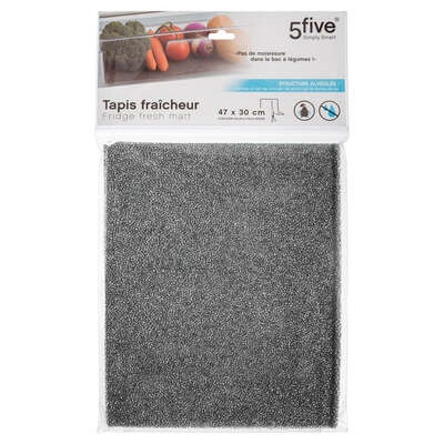 Kylskåpsmatta för frukt och grönt, FRIDGE FRESH MAT, 47 x 30 cm, Grå