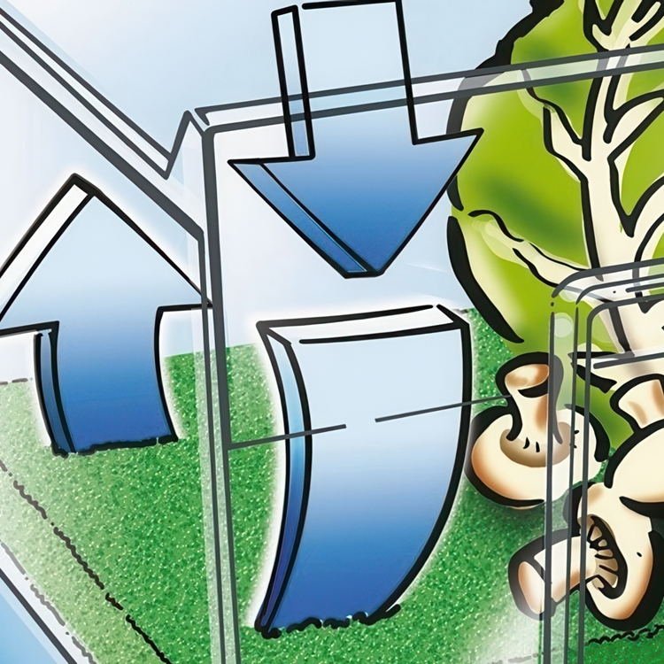 Kylskåpsmatta för frukt och grönt, STAY FRESH MAT, 46 x 30 cm, Grön