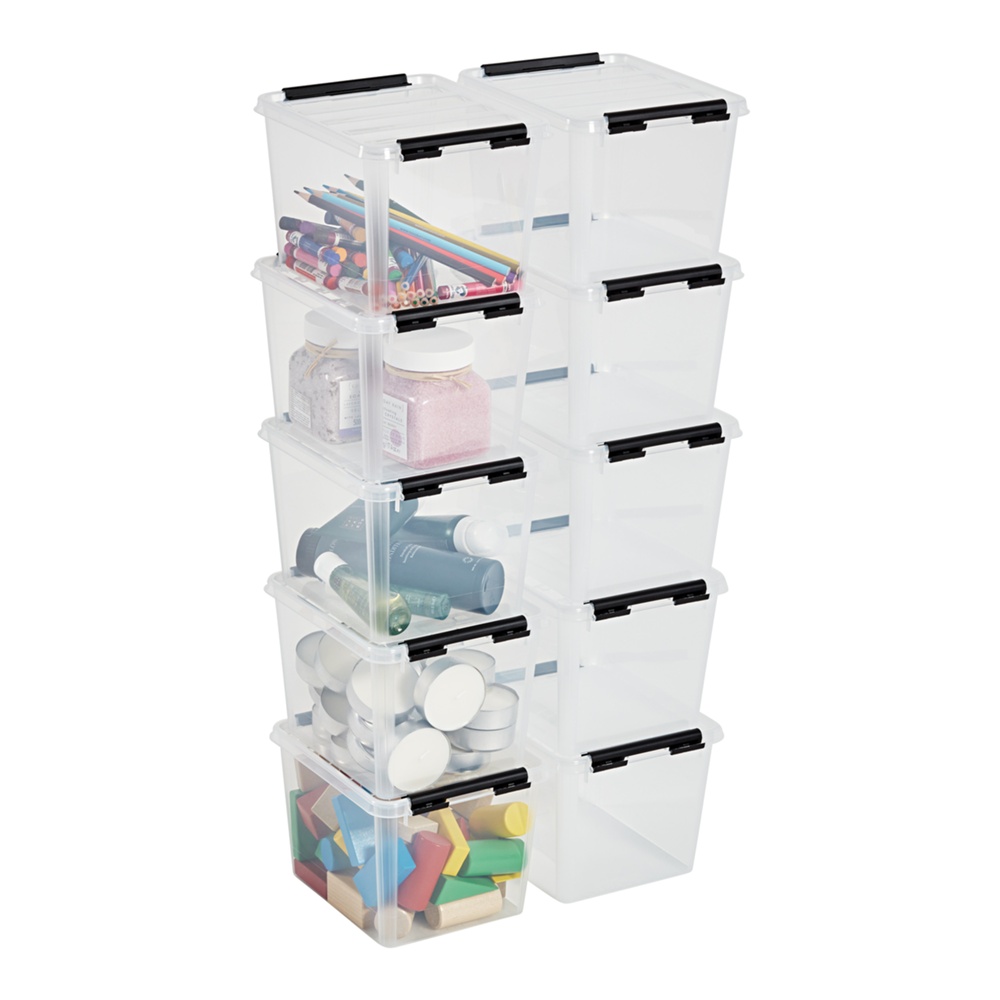 Liten Låda, SMARTSTORE 3L, CLASSIC, 21 x 17 x H15 cm, Klar / Svart