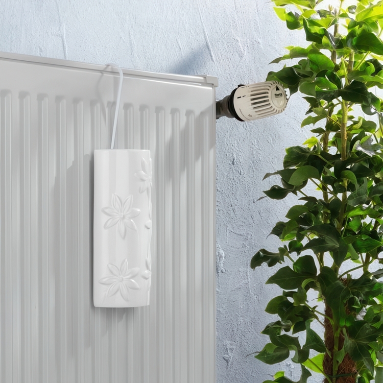 Luftfuktare för element i Keramik, FLOWERS HANGING HUMIDIFIER, Vit