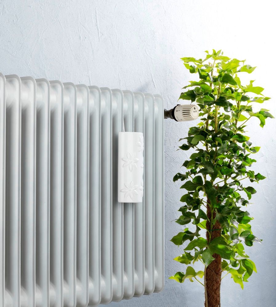 Luftfuktare för element i Keramik, FLOWERS HANGING HUMIDIFIER, Vit