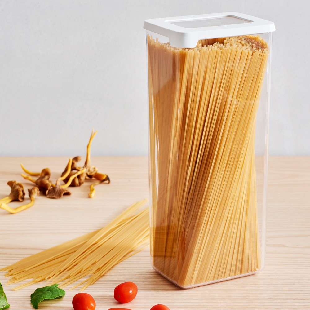Lufttät behållare för spagetti, 2,25 Liter, VISION, Klar / Vit