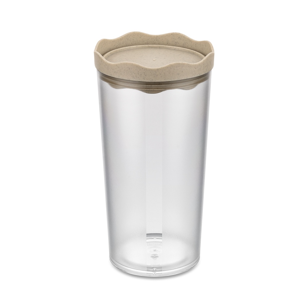 Lufttät behållare, 1 Liter, KOIZOL PRINCE ORGANIC LARGE CONTAINER , Transparent / Beige
