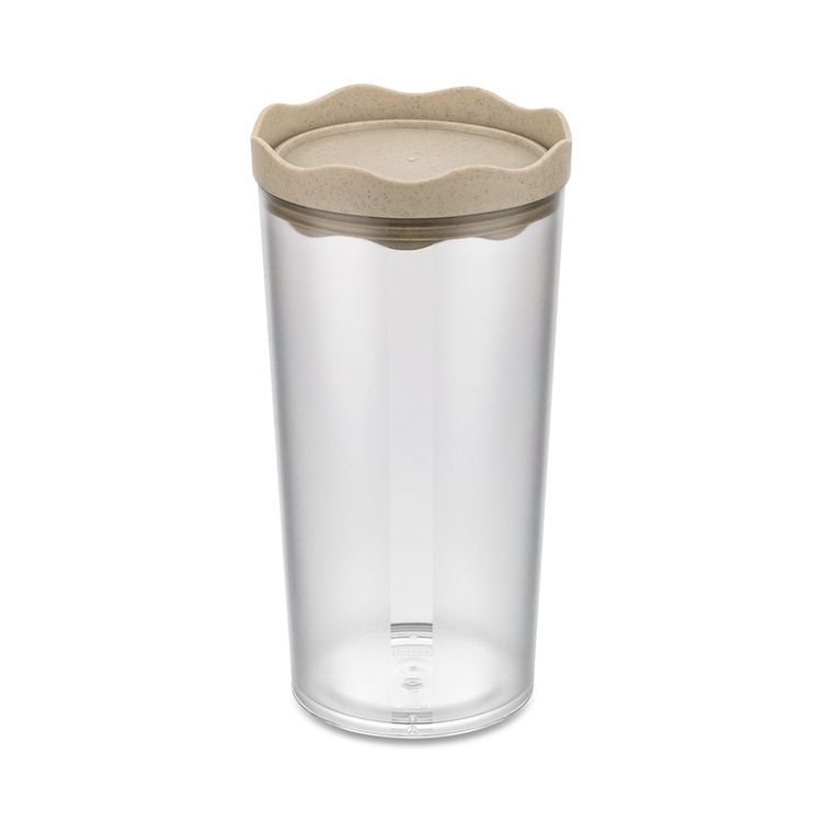 Lufttät behållare, 1 Liter, KOIZOL PRINCE ORGANIC LARGE CONTAINER , Transparent / Beige