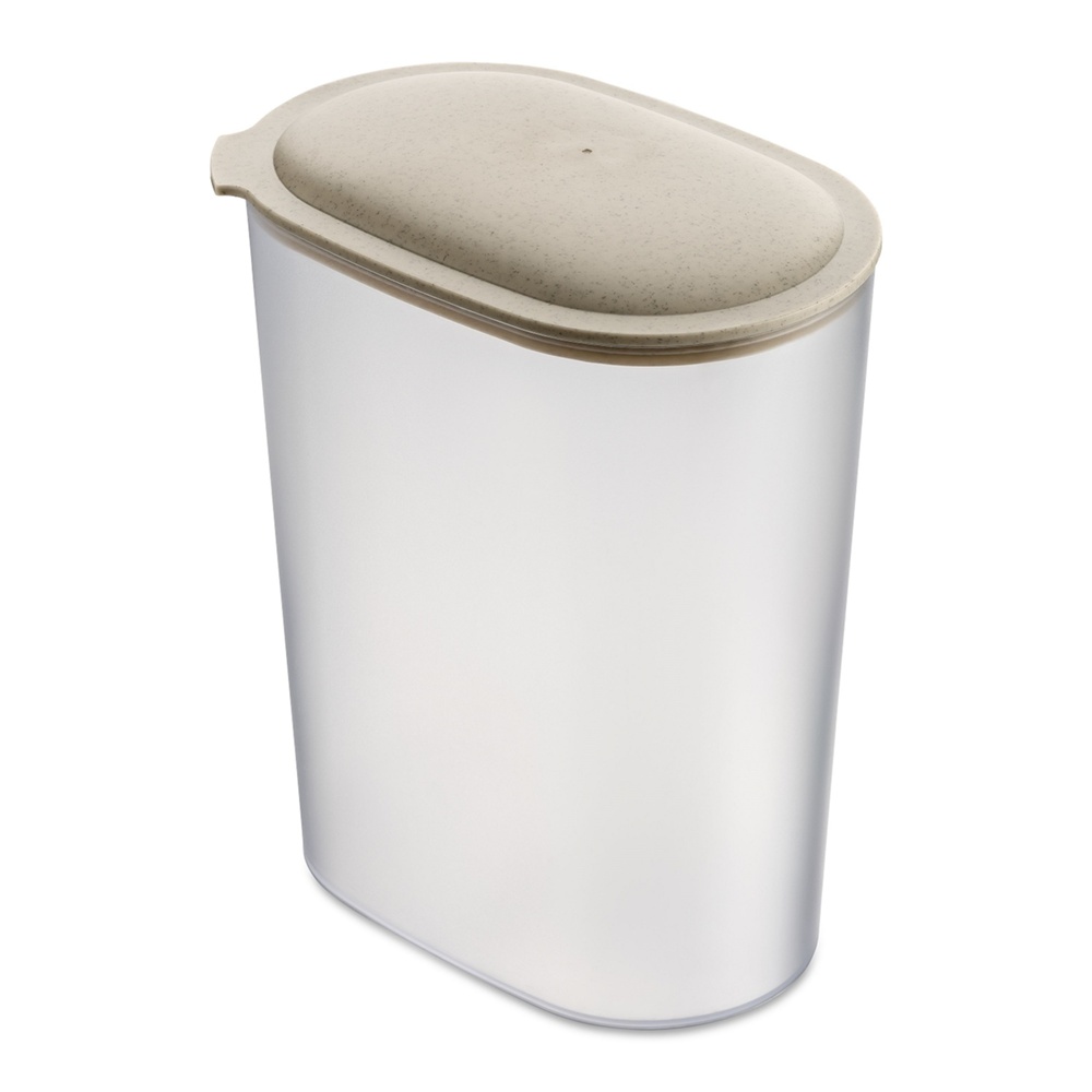 Lufttät behållare, 2,5 Liter, KOIZOL CONNECT ORGANIC OVAL STORAGE LARGE, Transparent / Beige
