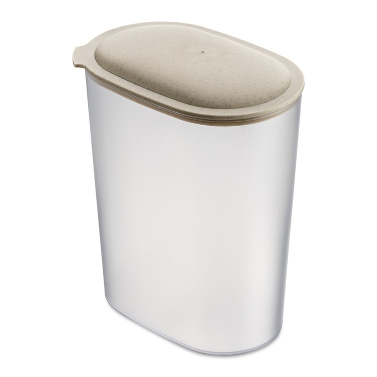 Lufttät behållare, 2,5 Liter, KOIZOL CONNECT ORGANIC OVAL STORAGE LARGE, Transparent / Beige