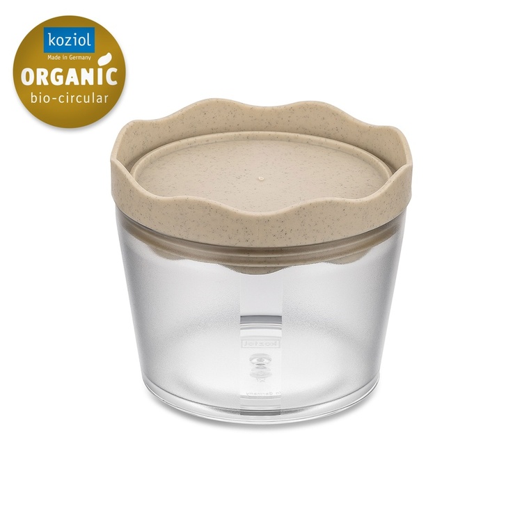Lufttät behållare, 300 ml, KOIZOL PRINCE ORGANIC SMALL CONTAINER , Transparent / Beige