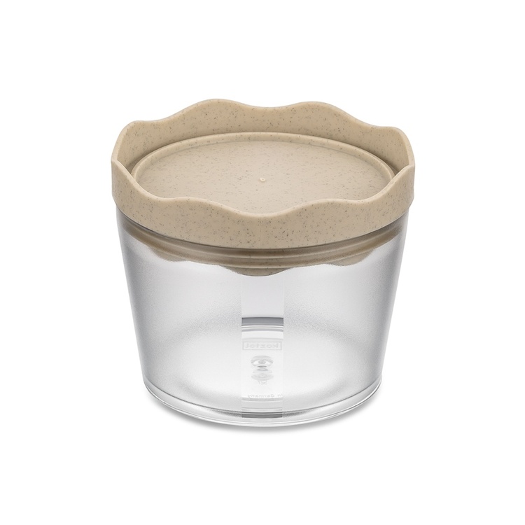 Lufttät behållare, 300 ml, KOIZOL PRINCE ORGANIC SMALL CONTAINER , Transparent / Beige