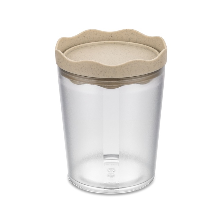 Lufttät behållare, 750 ml, KOIZOL PRINCE ORGANIC MEDIUM CONTAINER , Transparent / Beige