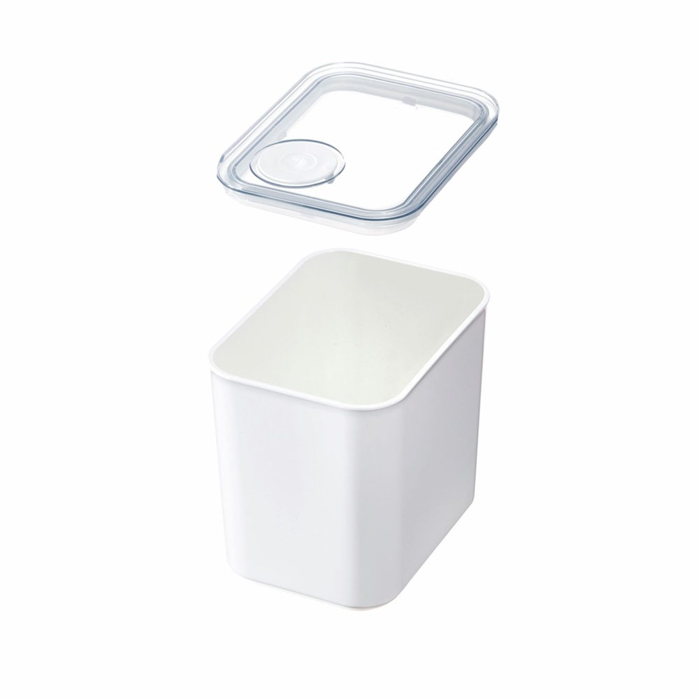Lufttät Förvaringsburk, iD POUR LID MEDIUM CANISTER, 12 x 16,5 x H 22,5 cm, Vit / Transparent