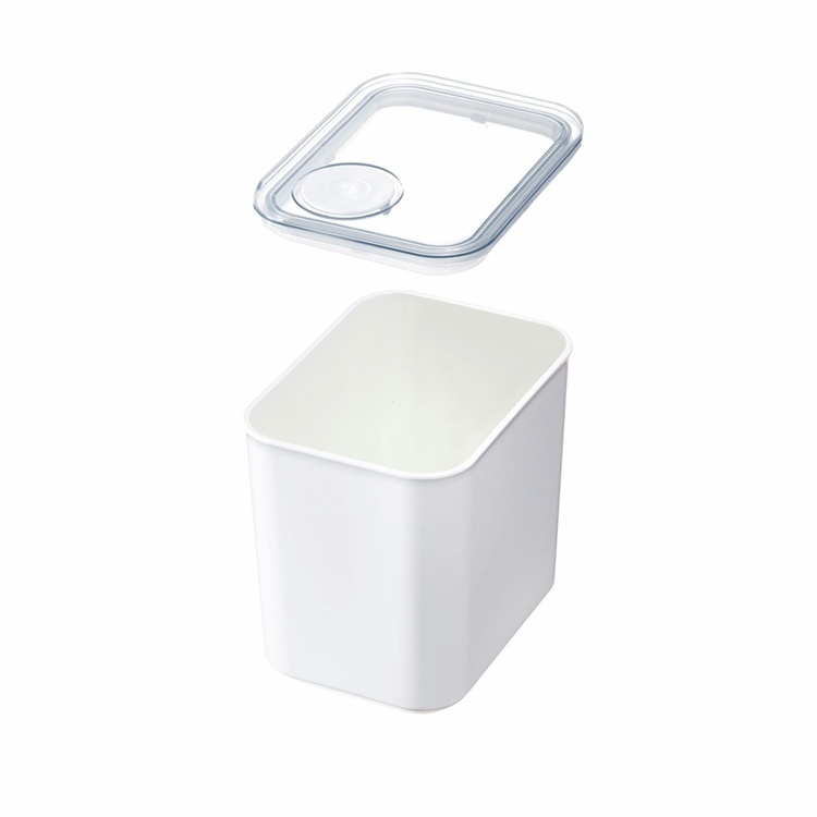 Lufttät Förvaringsburk, iD POUR LID MEDIUM CANISTER, 12 x 16,5 x H 22,5 cm, Vit / Transparent