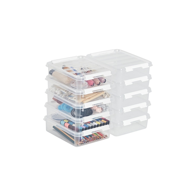 Låda / Ask, SMARTSTORE 1L HOME, 21 x 17 x H 6 cm, Klar / Vit