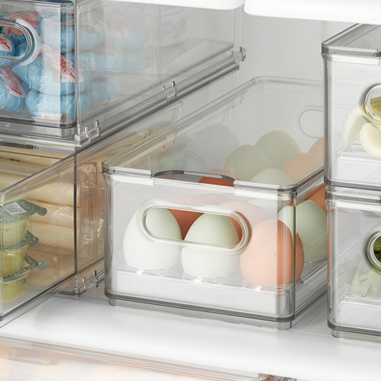 Låda för 15 Ägg, THE HOME EDIT EGG BIN, 15,2 x 30,5 x H10,8 cm, Transparent