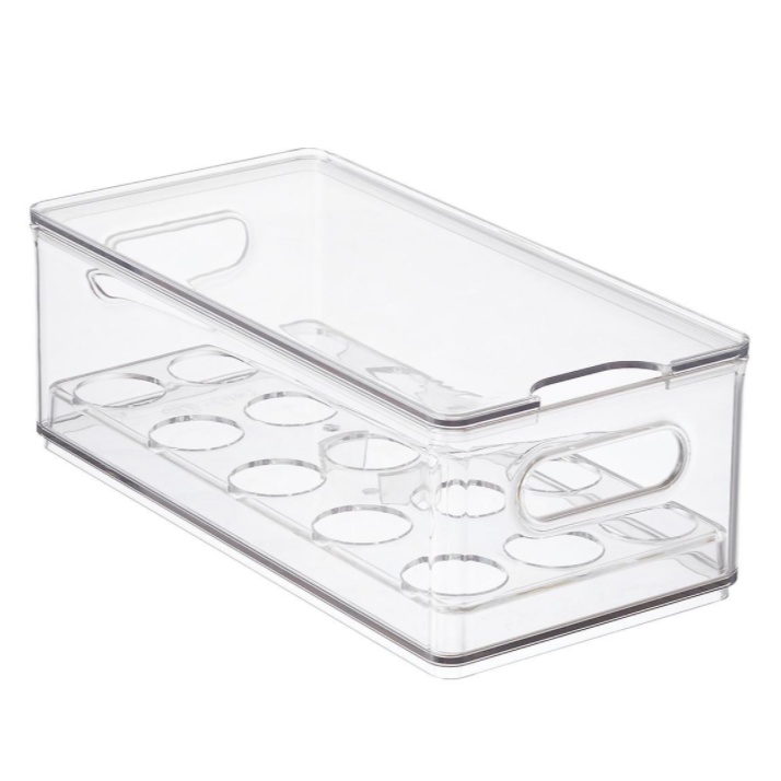 Låda för 15 Ägg, THE HOME EDIT EGG BIN, 15,2 x 30,5 x H10,8 cm, Transparent