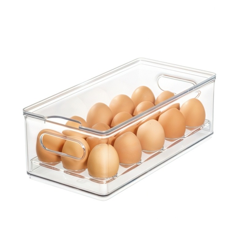 Låda för 15 Ägg, THE HOME EDIT EGG BIN, 15,2 x 30,5 x H10,8 cm, Transparent