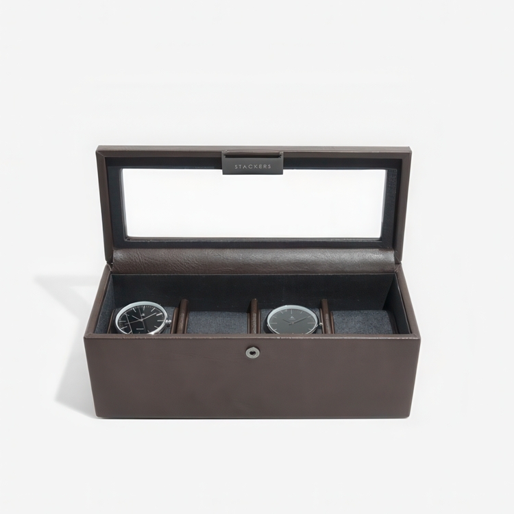 Låda för klockor med glaslock, Avlång, STACKERS WATCH BOX, 24,5 x 10 x H 9,5 cm
