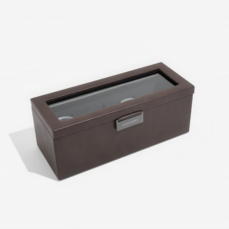 Låda för klockor med glaslock, Avlång, STACKERS WATCH BOX, 24,5 x 10 x H 9,5 cm