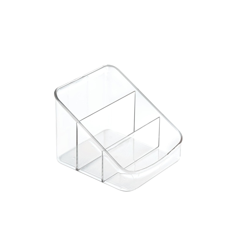 Låda för kryddpåsar, 3 fack, LINUS PACKET ORGANIZER, 15,5 x 16 x H 13 cm, Transparent