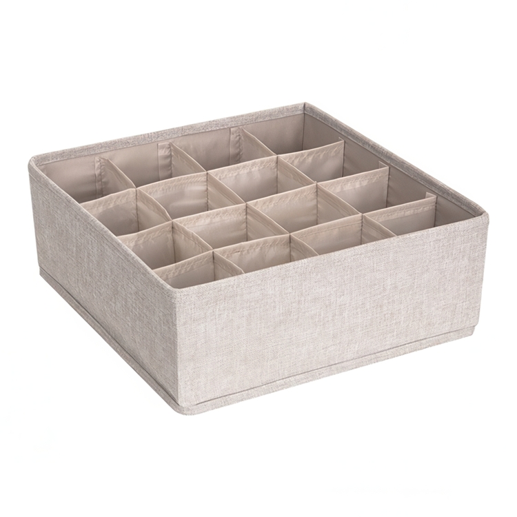 Låda för sortering, 16 fack, BIGSO SOFT DRAWER SQUARE ORGANIZER, 29 x 29 x H 11 cm