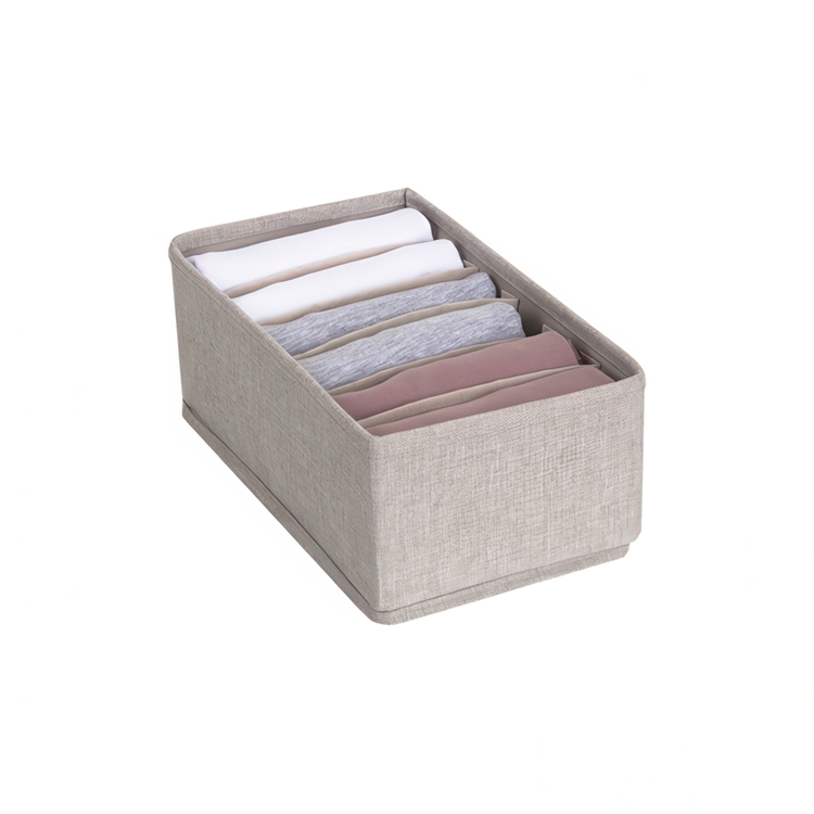 Låda för sortering, 6 fack, BIGSO SOFT DRAWER ORGANIZER, 16,5 x 29 x H 11 cm