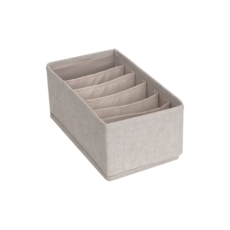 Låda för sortering, 6 fack, BIGSO SOFT DRAWER ORGANIZER, 16,5 x 29 x H 11 cm