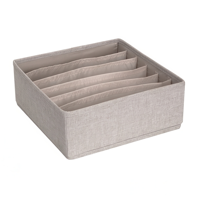 Låda för sortering, 6 fack, BIGSO SOFT DRAWER SQUARE ORGANIZER, 29 x 29 x H 11 cm