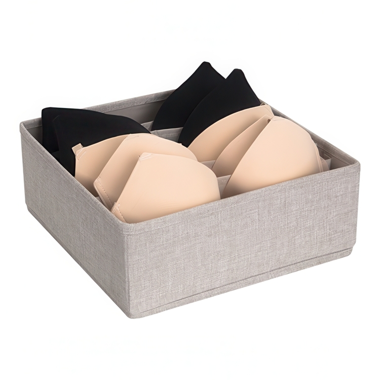 Låda för sortering, 6 fack, BIGSO SOFT DRAWER SQUARE ORGANIZER, 29 x 29 x H 11 cm