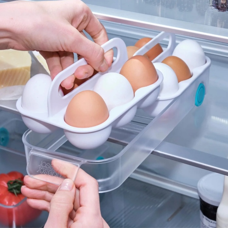 Låda för ägg, JOSEPH JOSEPH EGG STORAGE CADDY, 11,9 x 32 x H 9 cm, Vit