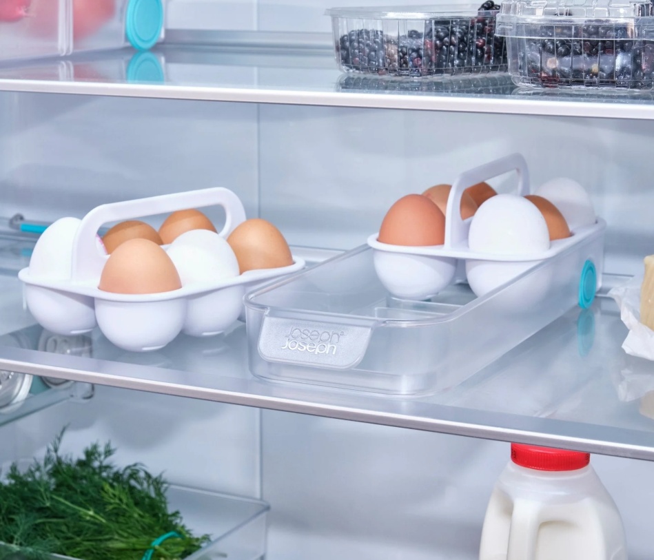 Låda för ägg, JOSEPH JOSEPH EGG STORAGE CADDY, 11,9 x 32 x H 9 cm, Vit