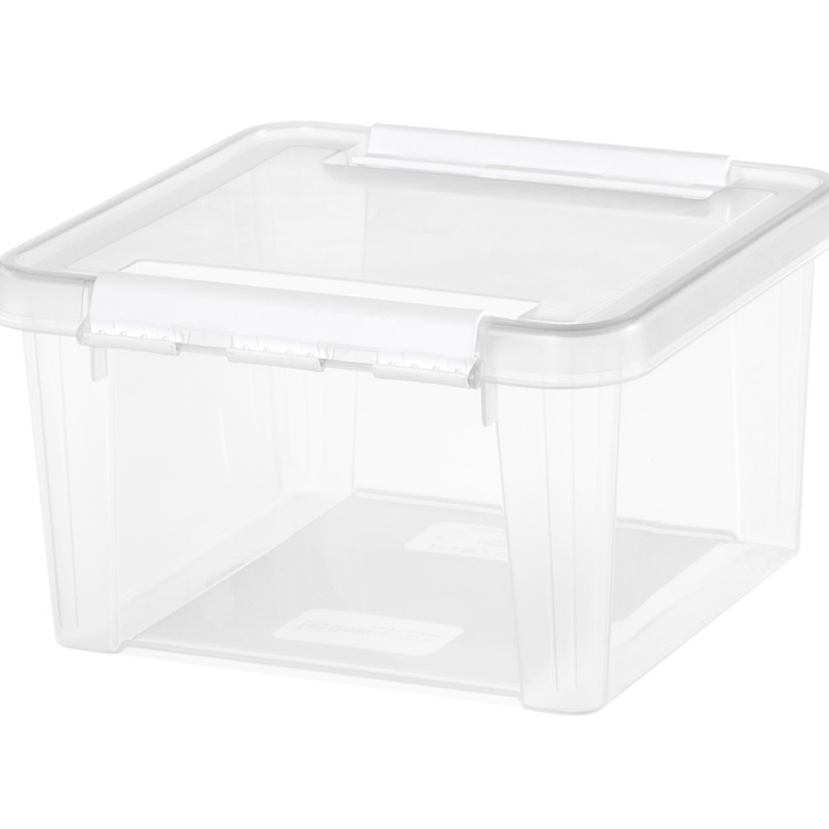 Låda Kvadratisk, SMARTSTORE 7L HOME, 28 x 28 x H 17 cm, Klar / Vit