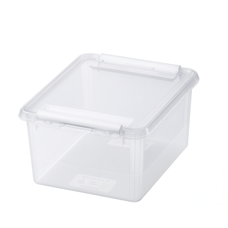 Låda Liten / Ask, SMARTSTORE 2L HOME, 21 x 17 x H11 cm, Klar / Vit