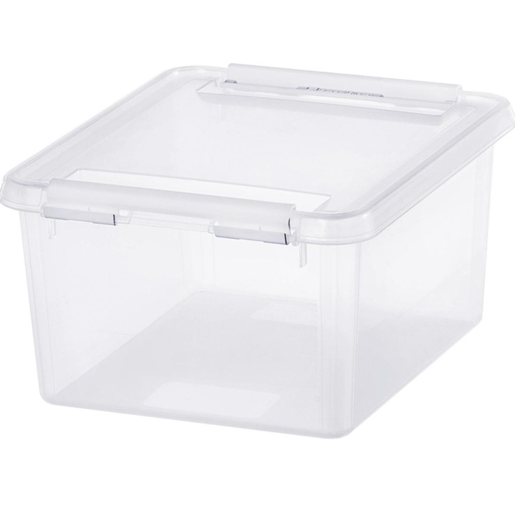 Låda Liten / Ask, SMARTSTORE 2L HOME, 21 x 17 x H11 cm, Klar / Vit