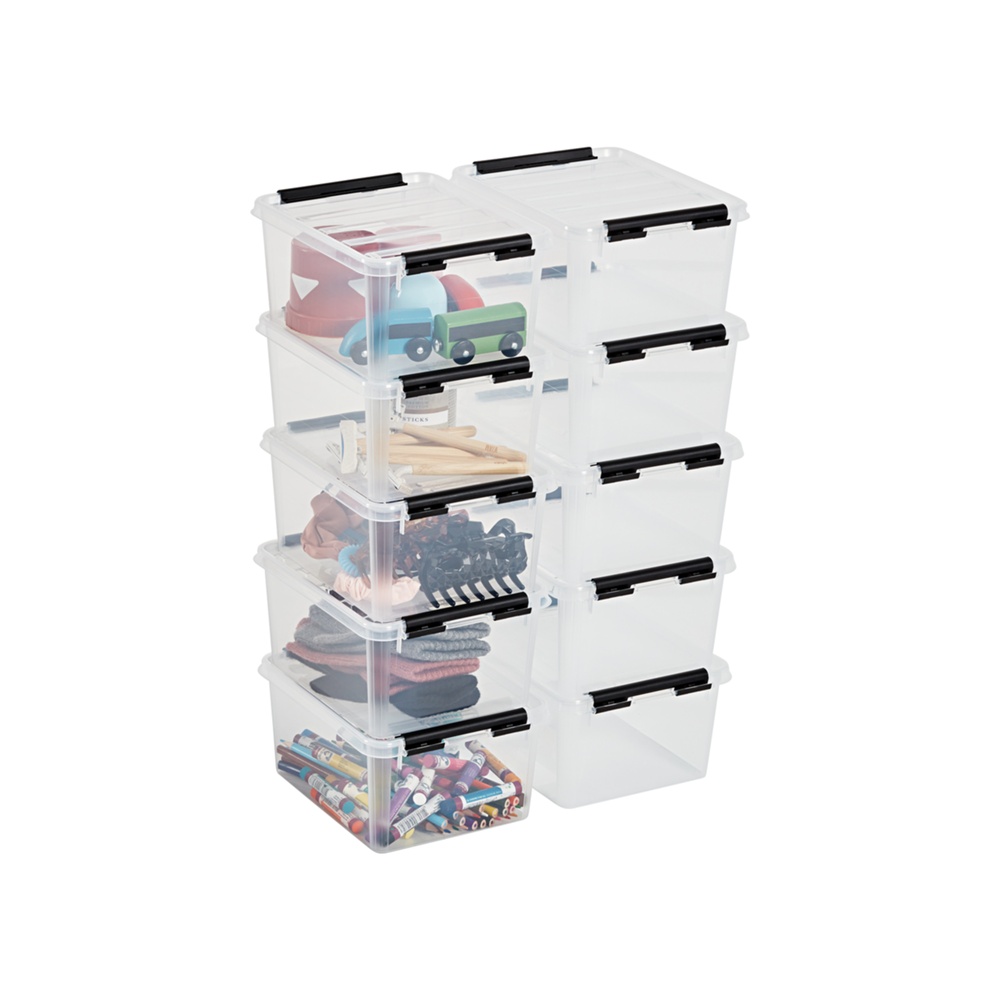 Låda Liten / Ask, SMARTSTORE 2L, CLASSIC, 21 x 17 x H11 cm, Klar / Svart