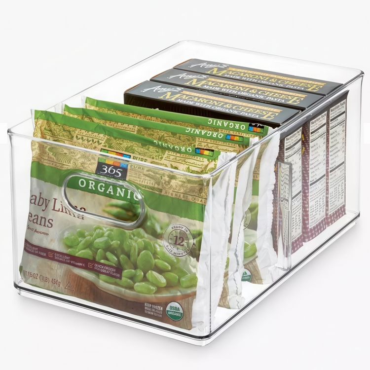 Låda med avdelare, THE HOME EDIT FREEZER BIN, 20,3 x 30,5 x H15,2 cm, Transparent