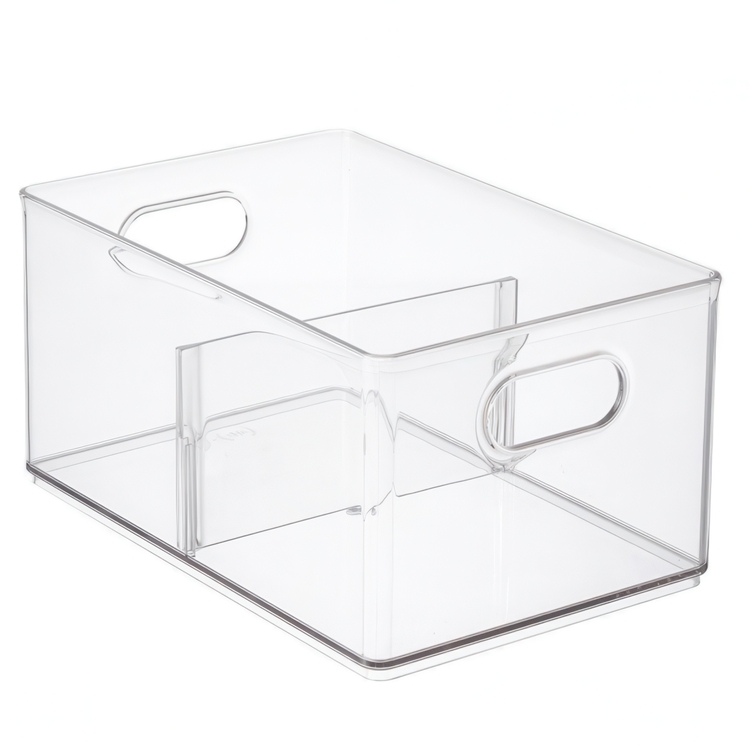 Låda med avdelare, THE HOME EDIT FREEZER BIN, 20,3 x 30,5 x H15,2 cm, Transparent