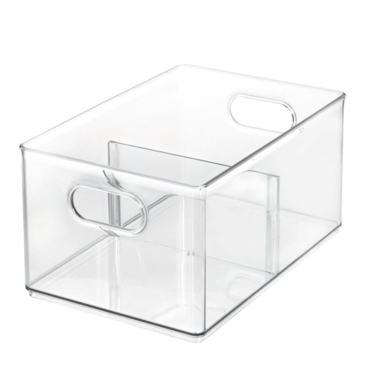 Låda med avdelare, THE HOME EDIT FREEZER BIN, 20,3 x 30,5 x H15,2 cm, Transparent