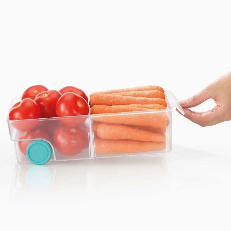 Låda med hjul, JOSEPH JOSEPH LARGE COMPACT STORAGE BIN, 17,4 x 30,8 x H 8,5 cm, Transparent