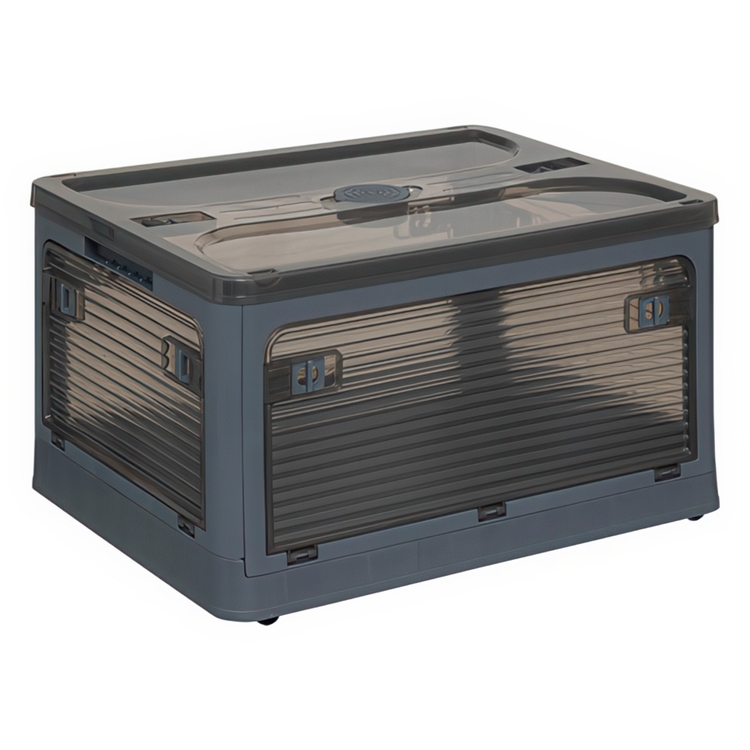 Låda med Hjul, Stapelbar, MOBILE FOLDING BOX, 51,5 x 36 x H 30 cm, Mörkgrå