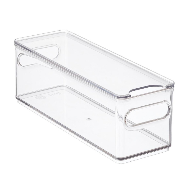 Låda med lock, Långsmal, THE HOME EDIT NARROW BIN, 10,2 x 30,5 x H 10,8 cm, Transparent