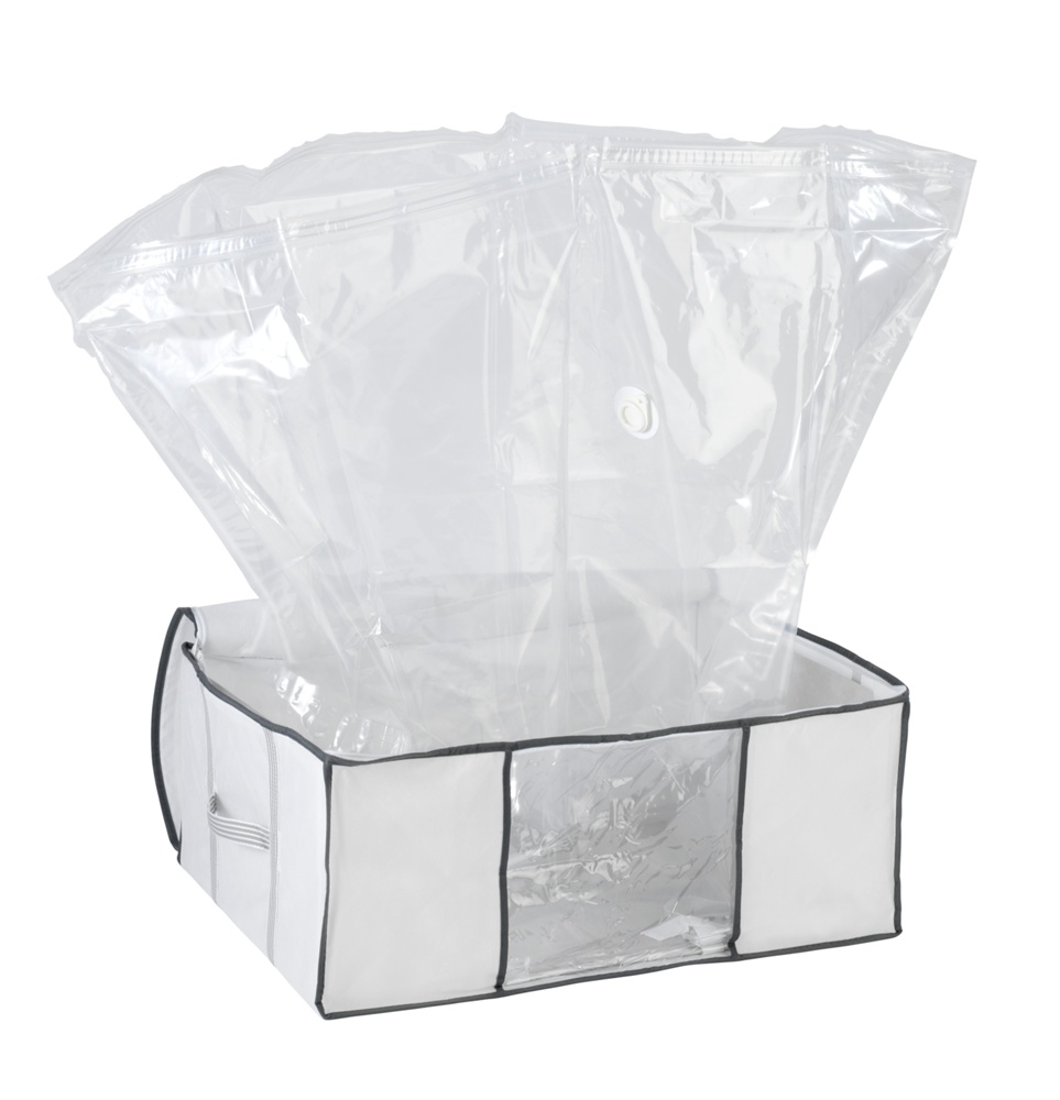 Låda med vakuumpåse, SOFT BOX , LARGE, 65 x 50 x H25 cm, Vit