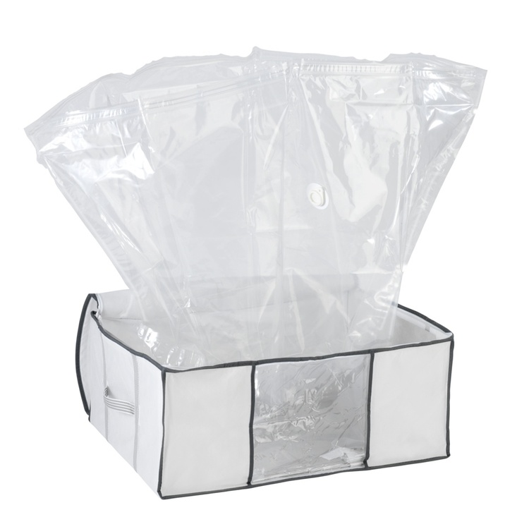 Låda med vakuumpåse, SOFT BOX , LARGE, 65 x 50 x H25 cm, Vit