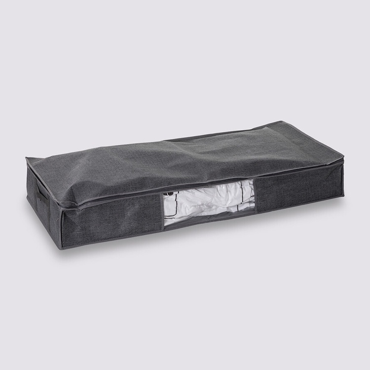 Låda med vakuumpåse, under sängen, AIR STORE UNDER BED, 100 x 45 x H 15 cm, Mörkgrå
