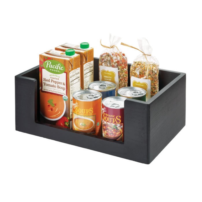 Låda med öppen front, THE HOME EDIT LARGE OPEN FRONT ECO WOOD BIN,  38